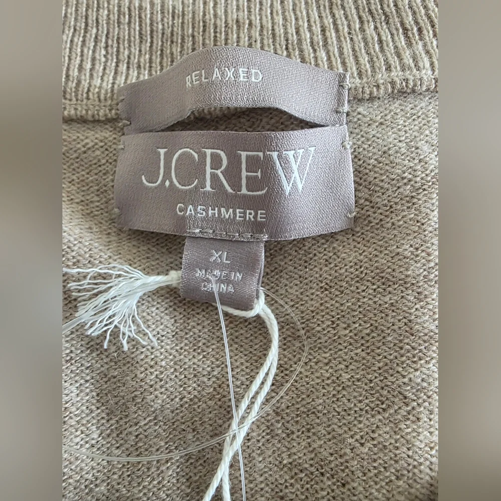 NWT J.Crew Women's Cashmere relaxed crewneck sweater Sz XL $198